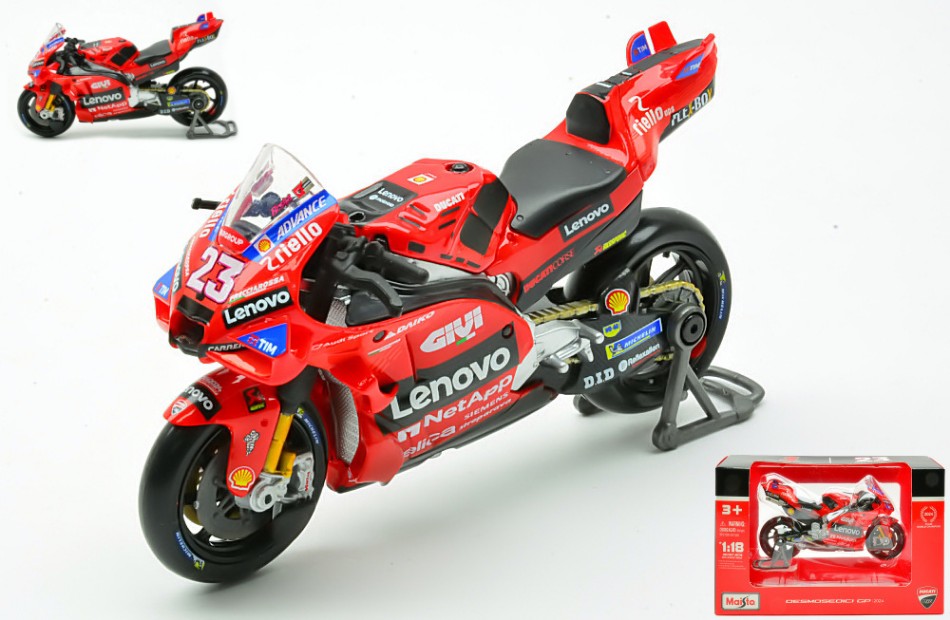 Maisto - DUCATI DESMOSEDICI LENOVO N.23 2024 ENEA BASTIANINI 1:18 - Cod. MI36398E
