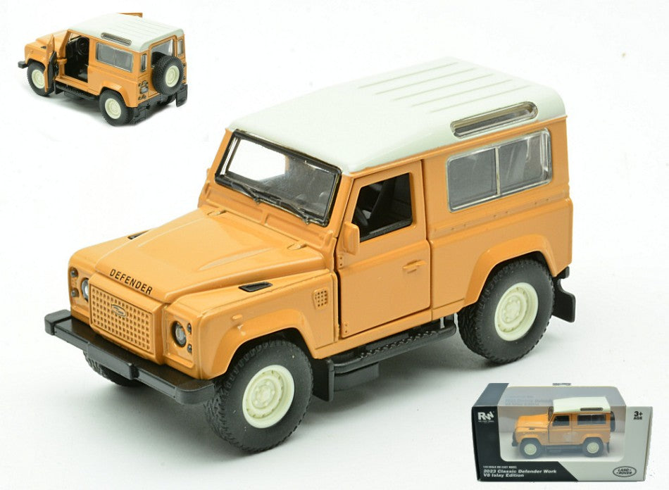 Re.el.toys - LAND ROVER DEFENDER WORK V8 ISLAY EDITION 2023 SAND/WHITE ROOF 1:43 - Cod. RE0834BR