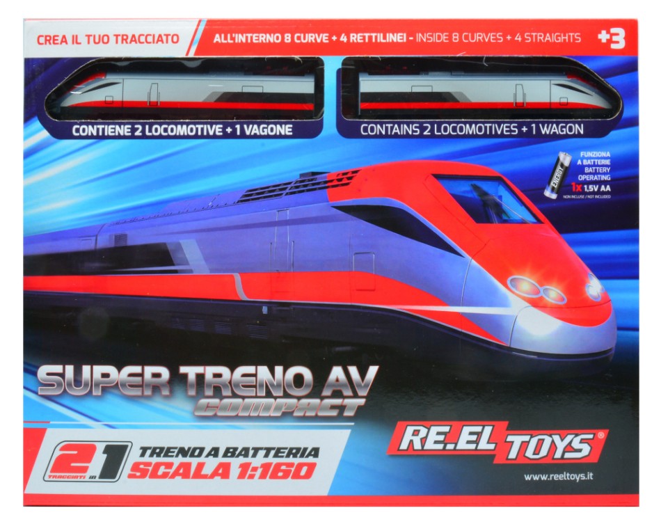Re.el.toys - TRENO AV COMPACT cm 96x58 A BATTERIA 1:160 - Cod. RE0358