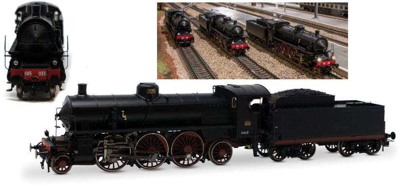 Rivarossi - FS STEAM LOCOMOTIVE GR 685 1st SERIES SMALL LAMPS EP.III-IVa 1:87 - Cod. HR2915