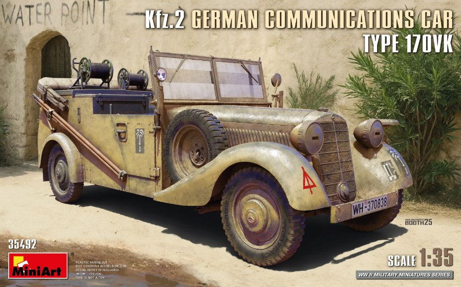 Miniart - Kfz.2 GERMAN COMMUNICATIONS CAR TYPE 170VK KIT 1:35 - Cod. MIN35492