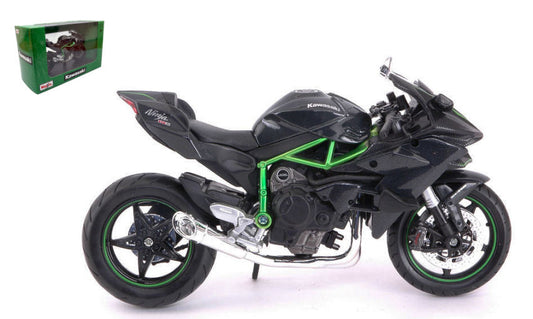Maisto - KAWASAKI NINJA H2 R BLACK/GREEN 1:12 - Cod. MI32708