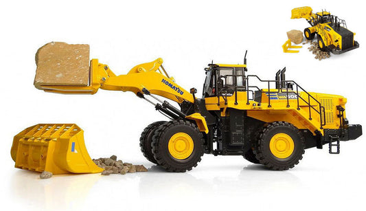 Universal Hobbies - PALA GOMMATA KOMATSU WA600-8 CON FORCA x BLOCCHI 1:50 - Cod. UH8153