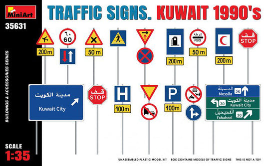 Miniart - TRAFFIC SIGNS KUWAIT 1990 KIT 1:35 - Cod. MIN35631