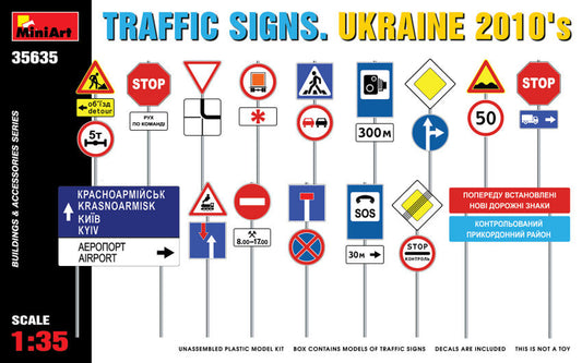 Miniart - traffic signs.ukraine 2010's KIT 1:35 - Cod. MIN35635