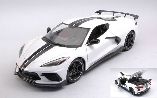 Maisto - CHEVROLET CORVETTE STINGRAY (HIGH WING) 2020 WHITE 1:18 - Cod. MI31455W