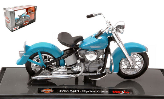 Maisto - HARLEY DAVIDSON 74FL HYDRA GLIDE 1953 LIGHT BLUE 1:18 - Cod. MI20115
