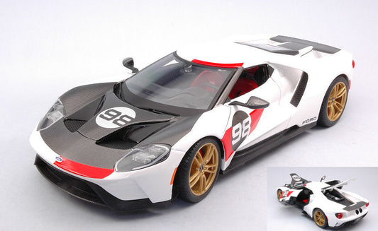 Maisto - FORD GT 2021 FORD HERITAGE N.98 WHITE 1:18 - Cod. MI31390