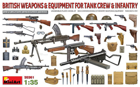 Miniart - BRITISH WEAPONS & EQUIP.FOR TANK CREW & INFANTRY KIT 1:35 - Cod. MIN35361