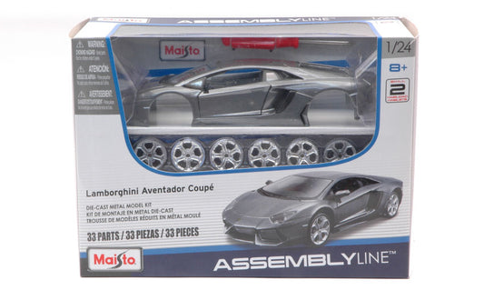 Maisto - LAMBORGHINI AVENTADOR COUPE' SILVERGUN KIT 1:24 - Cod. MI39234