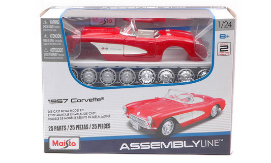 Maisto - CHEVROLET CORVETTE CABRIOLET 1957 RED/WHITE KIT 1:24 - Cod. MI39275