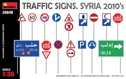 Miniart - TRAFFIC SIGNS SYRIA 2010s KIT 1:35 - Cod. MIN35648