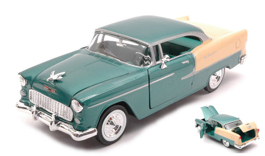 Motormax - CHEVY BEL AIR 1955 GREEN/CREAM 1:24 - Cod. MTM73229G