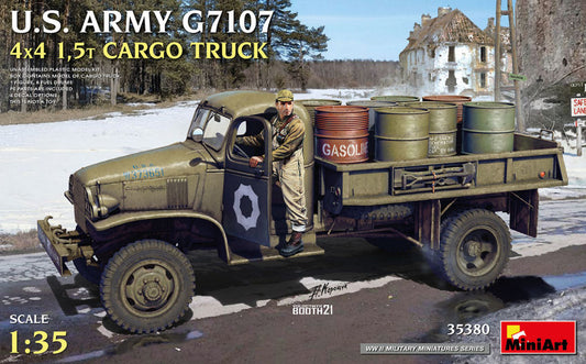 Miniart - US ARMY G7107 4x4 1,5t CARGO TRUCK KIT 1:35 - Cod. MIN35380