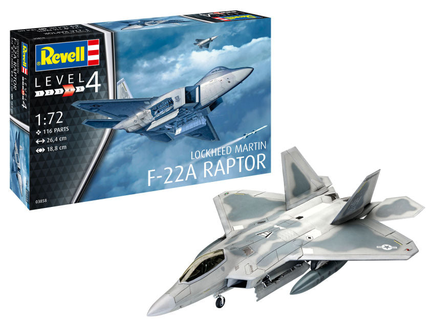 Revell - LOCKHEED MARTIN F-22A RAPTOR KIT 1:72 - Cod. RV03858