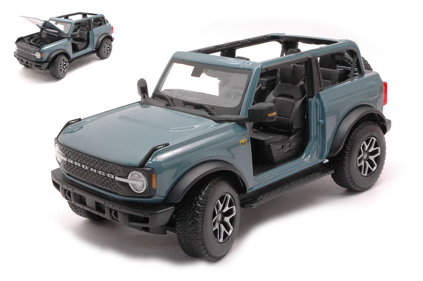 Maisto - FORD BRONCO BADLANDS NO DOOR 2021 LIGHT BLUE 1:18 - Cod. MI31457B