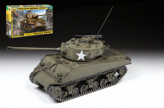 Zvezda - M4 A3 (76 mm) SHERMAN TANK KIT 1:35 - Cod. Z3676
