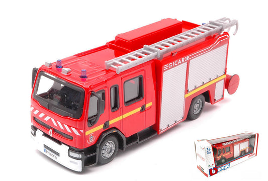 Burago - RENAULT PREMIUM GICAR EMERGENCY FIRE TRUCK 1:50 - Cod. BU32002A