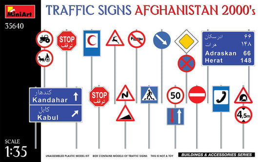 Miniart - TRAFFIC SIGNS AFGANISTAN 2000s KIT 1:35 - Cod. MIN35640