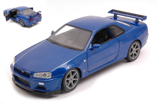 Welly - NISSAN SKYLINE GT-R (R34) BLUE 1:24 - Cod. WE24108WMBL