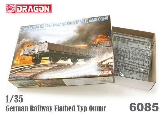 Dragon - GERMAN RAILW.FLATBED OMMR + MG CREW KIT 1:35 - Cod. D6085
