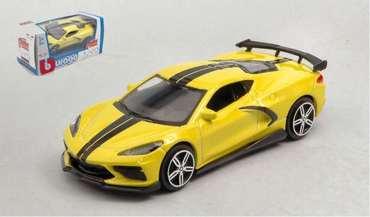 Burago - CHEVROLET CORVETTE STINGRAY COUPE' 2020 YELLOW 1:43 - Cod. BU30447Y