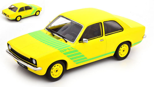 Kk Scale - OPEL KADETT C SWINGER 1973 YELLOW/GREEN 1:18 - Cod. KKDC180673