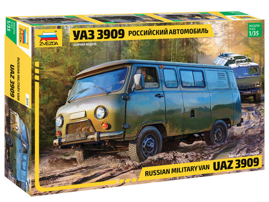 Zvezda - UAZ 3909 RUSSIAN MILITARY VAN KIT 1:35 - Cod. Z3644