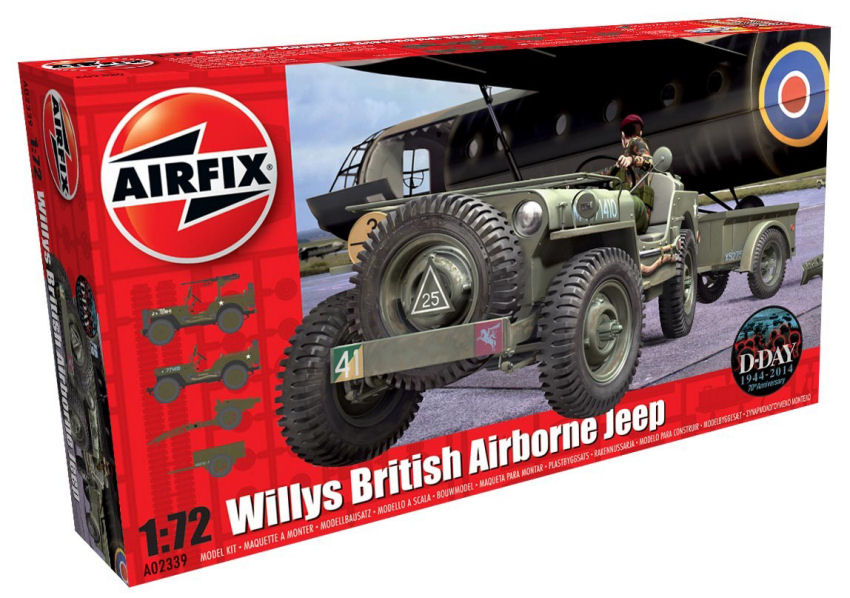 Airfix - WILLY'S JEEP TRAILER & 6PDR GUN KIT 1:72 - Cod. A02339
