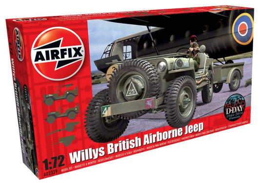 Airfix - WILLY'S JEEP TRAILER & 6PDR GUN KIT 1:72 - Cod. A02339