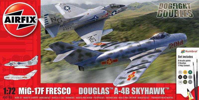 Airfix - MIG 17F FRESCO DOUGLAS A-4B SKYHAWK DOGFIGHT DOUBLE KIT 1:72 - Cod. A50185