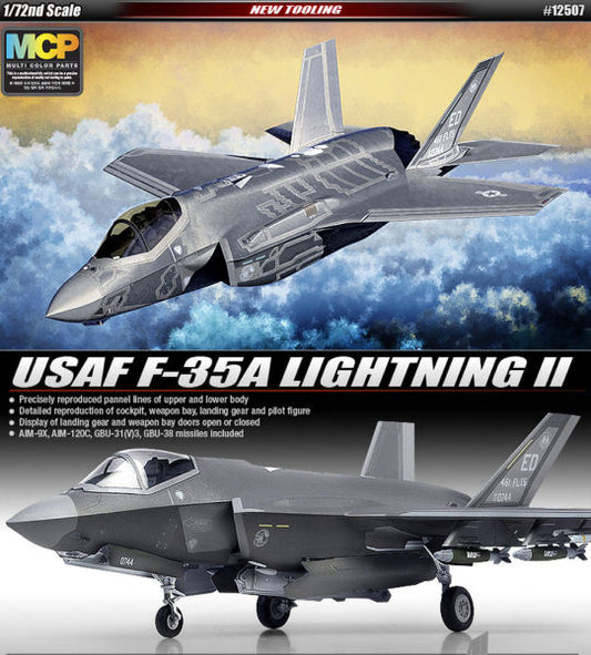 Academy - USAF F-35A LIGHNING II KIT 1:72 - Cod. ACD12507
