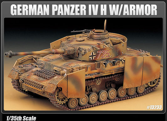 Academy - GERMAN PANZER IV H W/ARMOR KIT 1:35 - Cod. ACD13233