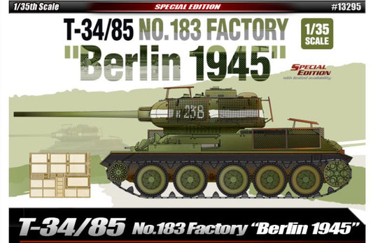 Academy - T34/85 N.183 FACTORY BERLIN 1945 KIT 1:35 - Cod. ACD13295
