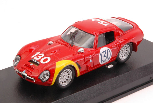 Best Model - ALFA ROMEO TZ2 N.130 10th TARGA FLORIO 1966 R.BUSSINELLO-L.BIANCHI 1:43 - Cod. BT9104