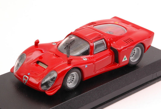 Best Model - ALFA ROMEO 33.2 PROVA 1968 RED 1:43 - Cod. BT9114
