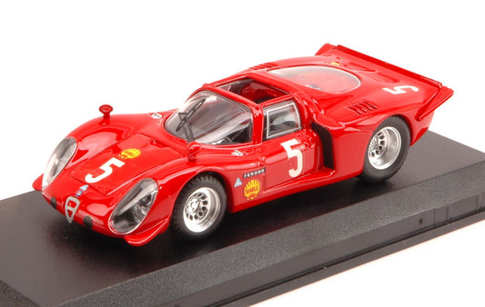 Best Model - ALFA ROMEO 33.2 SPYDER N.5 WINNER MONTLHERY 1969 LARROUSSE-VERRIER 1:43 - Cod. BT9585