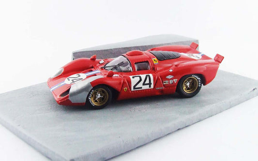 Best Model - FERRARI 312 P COUPE N.24 4th DAYTONA 1970 PARKES-POSEY DIORAMA 1:43 - Cod. BT9609