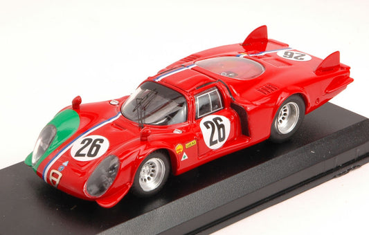 Best Model - ALFA ROMEO 33.2 LM N.26 DNF 1000 KM MONZA 1968 G.GOSSELIN-S.TROSCH 1:43 - Cod. BT9632