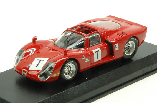 Best Model - ALFA ROMEO 33.2 LE MANS TEST 1968 BIANCHI-ZECCOLI-GROSSELIN-TROSCH 1:43 - Cod. BT9647