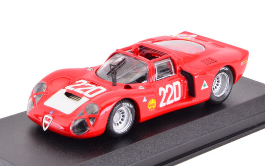 Best Model - ALFA ROMEO 33.2 N.220 ACCIDENT TARGA FLORIO 1968 VACCARELLA-SCHUTZ 1:43 - Cod. BT9750