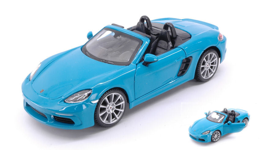 Burago - PORSCHE 718 BOXSTER CABRIOLET BLUEGREEN 1:24 - Cod. BU21087B