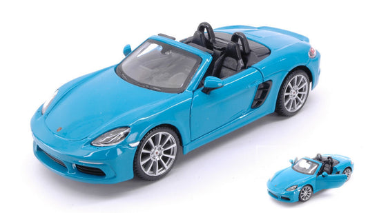 Burago - PORSCHE 718 BOXSTER CABRIOLET BLUEGREEN 1:24 - Cod. BU21087B