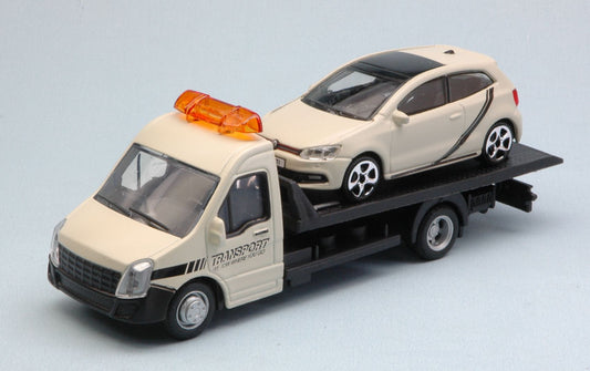 Burago - VW POLO GTI MARK 5 + FLATBED TRANSPORTER 1:43 - Cod. BU31403