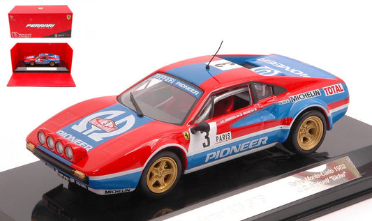 Burago - FERRARI 308 GTB PIONEER (NIGHT) N.3 RALLY MONTEC.1982 ANDRUET-BICHE 1:43 - Cod. BU36304