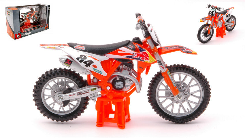 Burago - KTM SX 450 2018 RED BULL N.84 JEFFREY HERLINGS 1:18 - Cod. BU51081