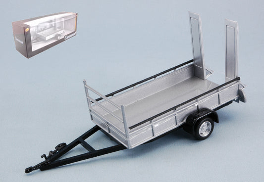 Cararama - TRAILER TWO WHEELS SILVER 1:43 - Cod. CA4-92310