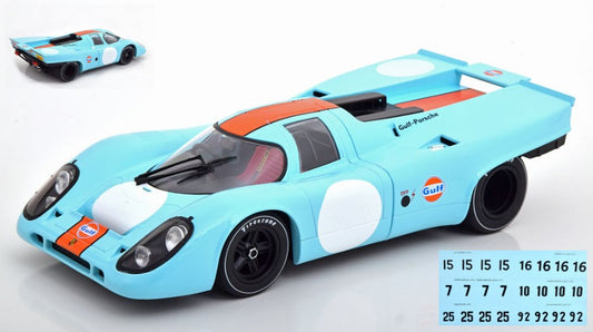 Cmr Classic Model Replicars - PORSCHE 917K GULF PLAIN BODY BASED WITH DECALS FOR 7 DIFFERENT RACE 1:18 - Cod. CMR146