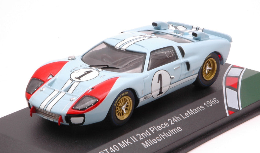 Cmr Classic Model Replicars - FORD GT40 MKII N.1 2nd 24 H LE MANS 1966 MILES-HULME 1:43 - Cod. CMR43055
