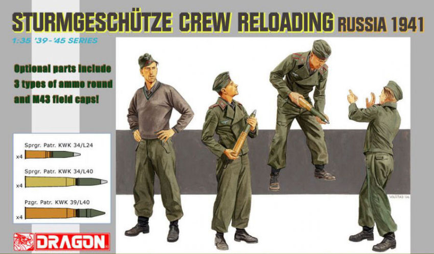 Dragon - STURMGESCHUTZE CREW RELOADING RUSSIA 1941 KIT 1:35 - Cod. D6192